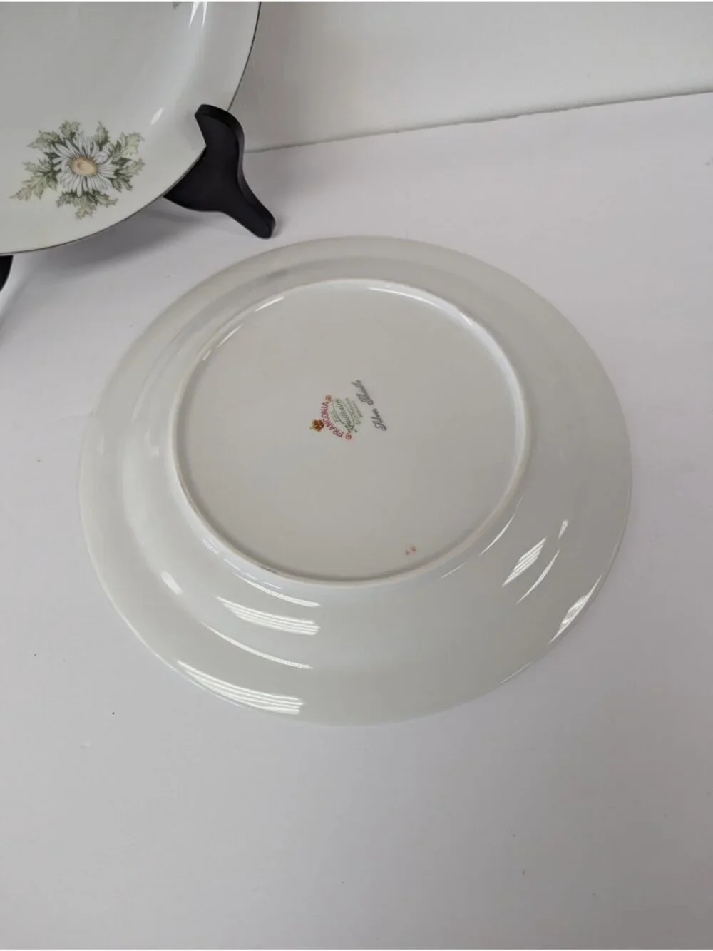 Franconia Silver Thistle Set of 2 Dinner Plates 10 1/2